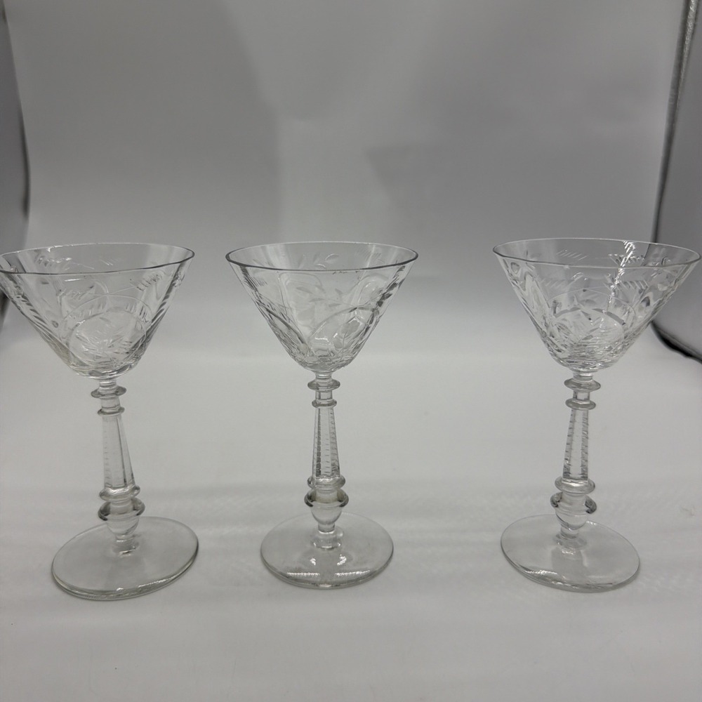 Rock‎ Sharpe Lynhurst Liquor Cocktail Glass 5 3/8" Set Of 3